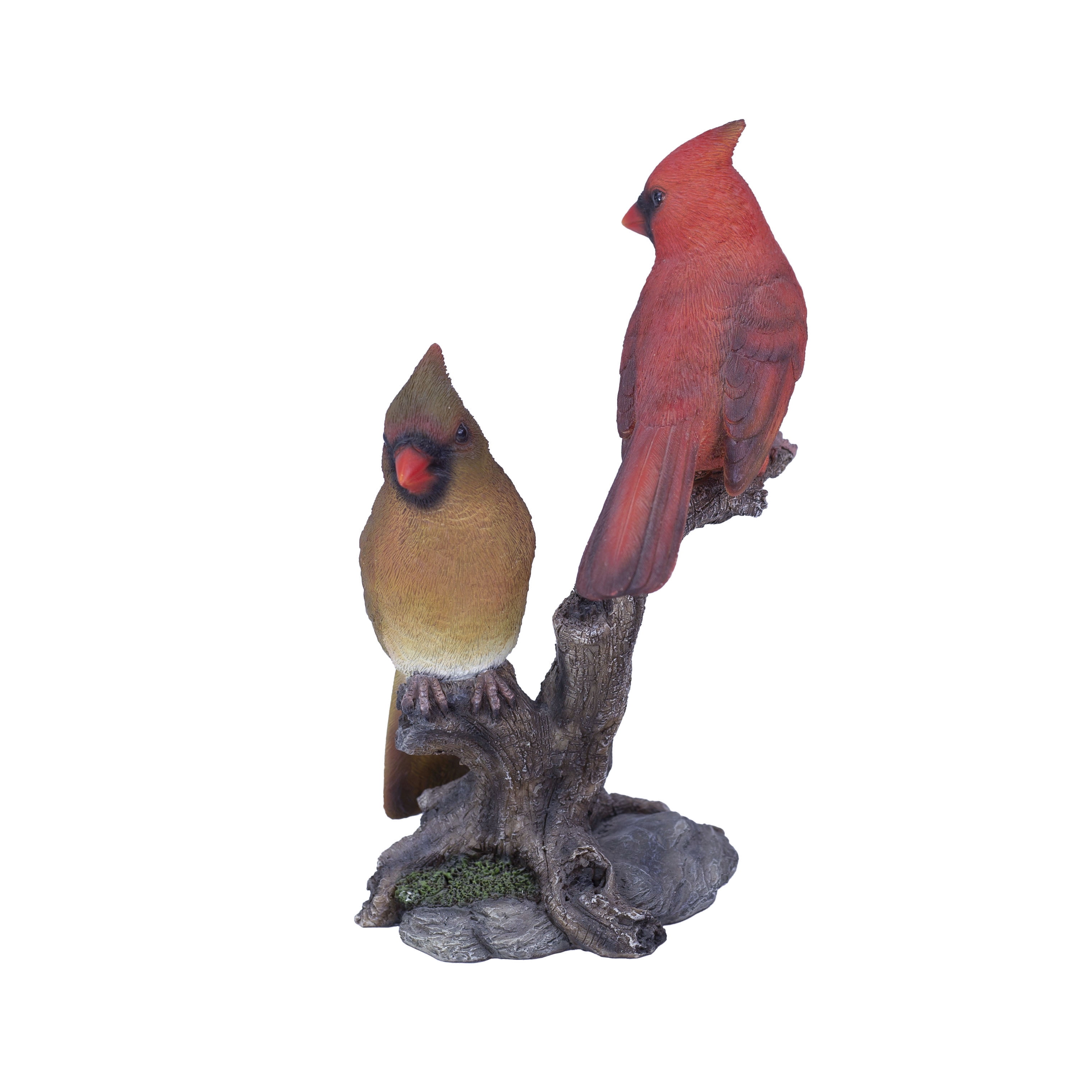 SOREAL Red Gardinals on branch | Handcrafted Decorative Bird Statue for Home & Garden | Premium Polyresin, Weather-Resistant Indoor/Outdoor Decor