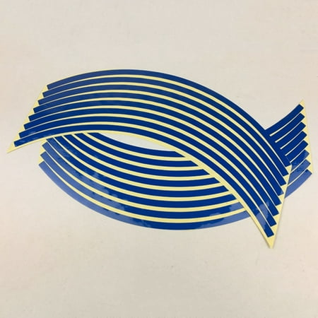 Reflective Rim Tape Motorcycle AkoaDa Car Motorcycle Wheel Rim Sticker Waterproof Reflective Stripe Tape Decal Sticker 14 Inches Reflective Rim Tape 8 Colors Practical ()