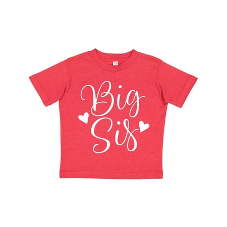 

Inktastic Cute Big Sis Girls Announcement Gift Toddler Toddler Girl T-Shirt