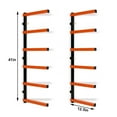 thumbnail image 4 of HECASA 6 Levels Shelf Lumber Storage Rack Lumber 600 lbs Capacity Wall Mounted Lumber Wood Organizer, 4 of 9