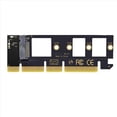 thumbnail image 2 of 5X Tarjeta Adaptadora M.2 NVME SSD A PCIe 4.0 64 Gbps M-Key PCIe4.0 X16 para PC de Escritorio PCI-e GEN4, 2 of 5
