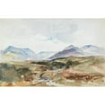 thumbnail image 2 of Peter De Wint 14x11 Black Ornate Wood Framed Double Matted Museum Art Print Titled: A Stream in the Welsh Mountains Near Snowdon Range, 2 of 5