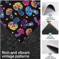 thumbnail image 3 of Colorful Psychedelic Mushroom Black Pattern Kitchen Rugs Sets Of 3,Kitchen Runner Rugs Non Skid Washable,Decorative Kitchen Floor Mats for Kitchen,Sink,Laundry,17"x30"+ 17"x47" + 17"x59", 3 of 6