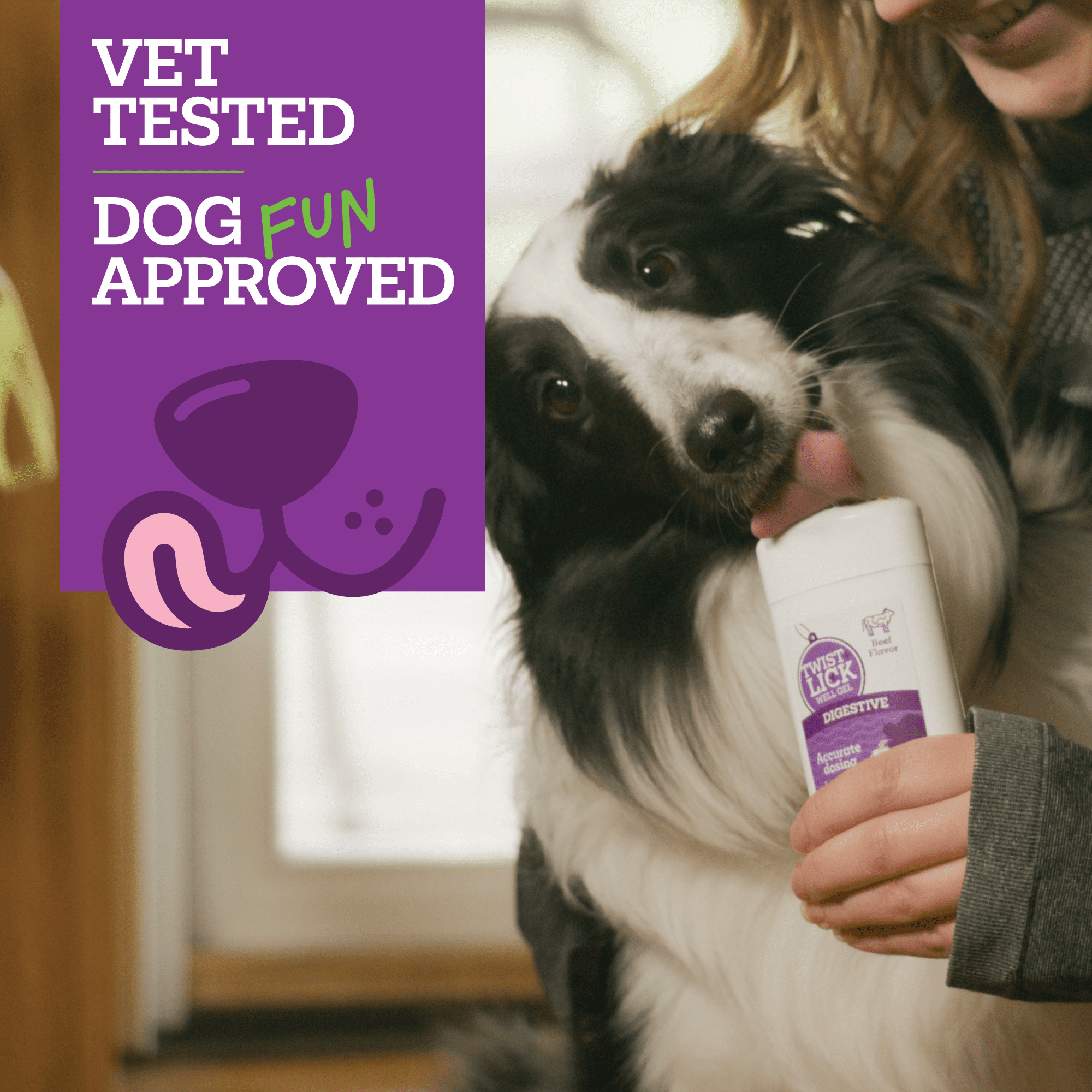 Vetality, Twist & Lick, Digestive Health Supplement for Dogs, 2.3oz