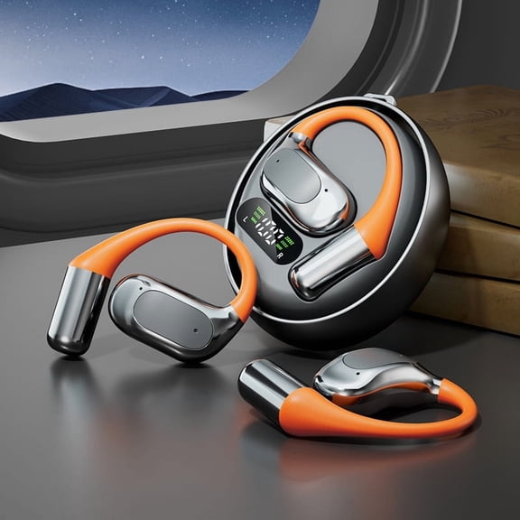 LAATIKUI Bluetooth headphones M113 earphones open and long battery life earphones Black