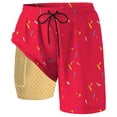 thumbnail image 5 of Boys Swim Trunks with Compression Liner Ice Cream Shorts Drawstring Quick Dry Swim Shorts for Boys Summer Beachwear, 5 of 5