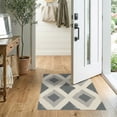 thumbnail image 2 of ODIKA Entryway Contemporary Asymmetrical Contrasting Motifs Dorm for Kitchen, Laundry Room, Stain Resistant Thin Throw, 2 of 7