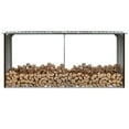 thumbnail image 5 of vidaXL Firewood Rack Log Storage Holder with Roof Galvanized Steel 129.9", 5 of 18