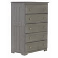 thumbnail image 3 of OS Home and Office Furniture Model 80255-22, Solid Pine Five Drawer Chest in Casual White, 3 of 9