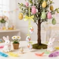 thumbnail image 4 of AURIGATE Easter Egg Hanging Ornaments, Colorful Patterned Eggs with Satin Ribbons, Spring Easter Tree & Party Decor Accents, 4 of 6