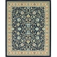 thumbnail image 1 of Unique Loom Kashan Traditional Floral Area Rug, 8 x 10 Feet, Navy Blue/Ivory, 1 of 2