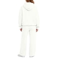 thumbnail image 4 of TOMVIGX 2 Piece Sets for Women Baggy Jogger Sets Trendy Fall Outfits Hoodie Wide Leg Pants White S, 4 of 6