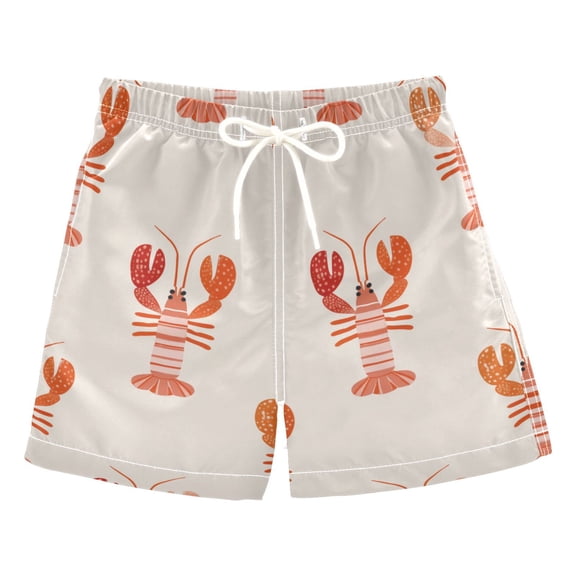 Cartoon Lobsters Cute Swim Trunks Board Shorts Beach Pants Bathing Bottoms 2T