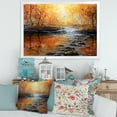 thumbnail image 3 of Designart 'Sunrise Glow In The Autumn Forest' Lake House Framed Art Print, 3 of 4