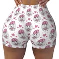 thumbnail image 2 of Haiem Cute Poodle Dog No Front Seam Biker Shorts for Women Yoga Workout Gym Bike Shorts with Tummy Control Moisture-Wicking-Medium, 2 of 9