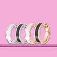 thumbnail image 2 of AYYUFE Ring Decorative Titanium Steel Unisex Simple Finger Band for Daily Life Titanium Steel White, 2 of 8