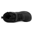 thumbnail image 2 of Zapatos descalzos de caña alta para niños Botas de nieve de pie ancho impermeables antideslizantes (Negro 30), 2 of 9