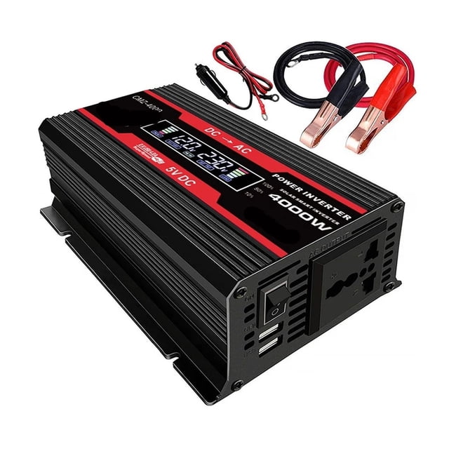 4000W Car Inverter Converter LCD Display Voltage Transformer Car Adapter Modified ,Easy to Operate
