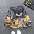 thumbnail image 4 of Little Girls Boys Rain Jacket Lightweight Waterproof Solid Fall Raincoat Zipper Hooded Lined Windbreaker Yellow 4 Years, 4 of 4