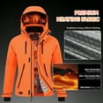 thumbnail image 3 of Heated Jacket for Men Women,Battery Powered Heating Jacket,Waterproof Windproof Warm Hooded Heated Coat for Hiking Skiing Camping, 3 of 10