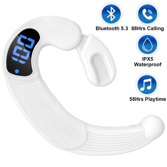 Bluetooth Headset 5.3 for iPhone Android,ABCPOW 60H Playtime Wireless Headphones Headset w/ Mic Noise Cancelling Headphones Hi-Fi Stereo Wireless Earpiece Handsfree Earphones for IOS,Truckers,Driver