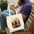 thumbnail image 4 of Thanksgiving Scottish Terrier Pilgrim Grateful, Thankful, Blessed Fall Welcome Canvas Tote Bag Scottie Dog Lover Gifts Reusable Shopping Grocery Bag - 00021, 4 of 5