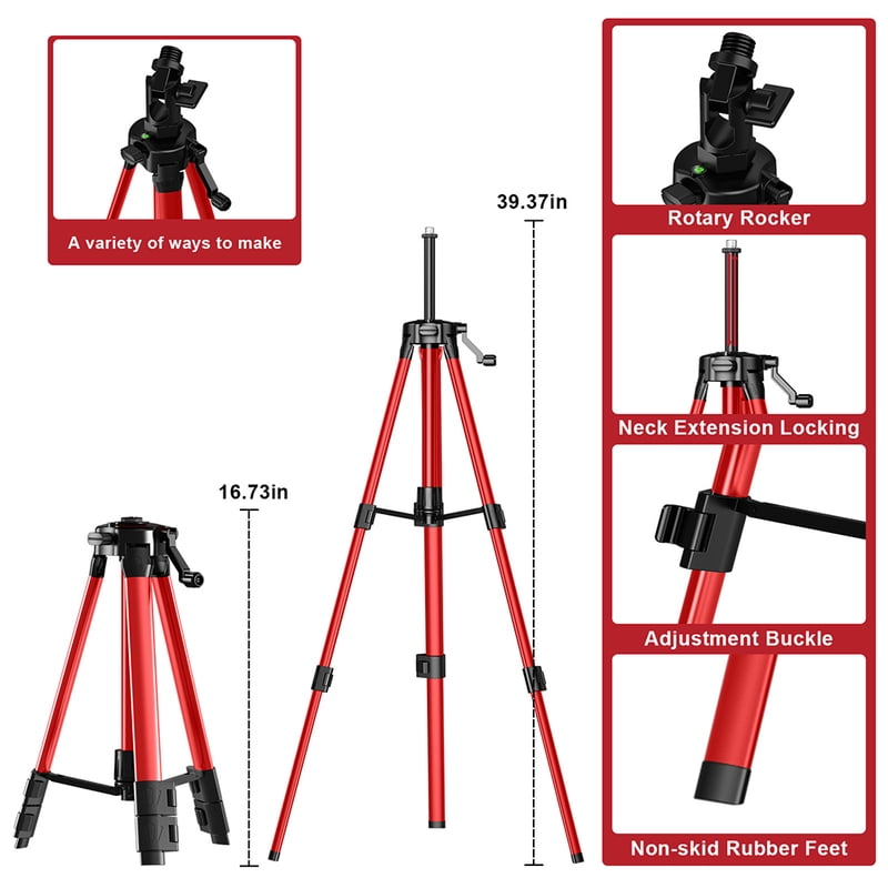 WEIDDW 4D 16 Lines Professional Lazer Level L 360 Self Leveling 4x360 °   Cross Line Laser with Tripod Nivel Laserfor Build Tools