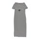 thumbnail image 1 of bar III Vestido maxi sin tirantes con hombros descubiertos para mujer, negro, extra pequeño, 1 of 2