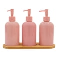 thumbnail image 2 of Set de Dispensadores Mainstays 27x9.5 cm Diseño Liso Rosa 3 Piezas, 2 of 4
