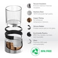 thumbnail image 3 of Vaso de whisky Asobu con aislamiento de acero inoxidable, 310 ml, negro, 3 of 7