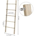 thumbnail image 2 of MyGift Wall-Leaning Vintage Brown Wood Blanket Rack, 2 of 6