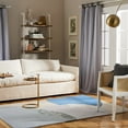 thumbnail image 3 of TOWN & COUNTRY LUXE Olso Abstract Colorblock Handcrafted Wool Area Rug, Beige/Blue/Grey, 5'x7', 3 of 10