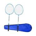 thumbnail image 1 of DYNWAVECA 2Pcs Badminton Rackets Set Badminton Racquets Portable with Rackets Bag Badminton Shuttlecock for Games Lawn Indoor Backyards blue, 1 of 10