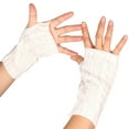 thumbnail image 3 of Women Long Fingerless Gloves Winter Mitten Arm Gloves with Thumb Hole, 3 of 7