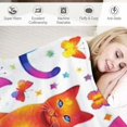 thumbnail image 3 of ONETECH Cute Cat Blanket Kawaii Super Soft Flannel Throw Blanket Bedding Cat Gifts for Cat Lover Woman Kids Adults, 3 of 6