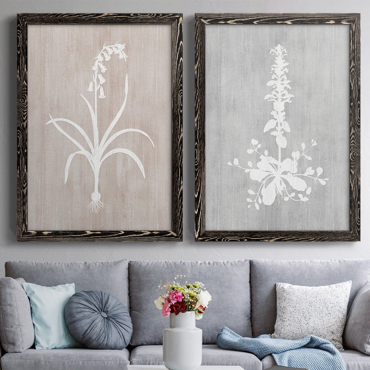Botany Beauty I - Premium Framed Canvas 2 Piece Set - Ready to Hang
