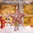 thumbnail image 3 of Lewondr Christmas Star Tree Topper, 11.4inch Sequins Star Tree Topper with 6H Timer & 8 Light Modes, 20 LED Bulbs Christmas Treetop with Remote for Home Xmas Decor, Pink, 3 of 9