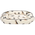 thumbnail image 2 of SAFAVIEH Husky Small Pillow Style Dog Bed, Ivory/Grey, 2 of 8