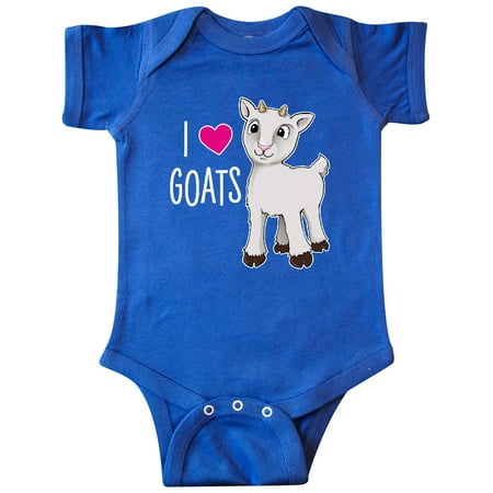 

Inktastic I Love Goats- cute goat Gift Baby Boy or Baby Girl Bodysuit