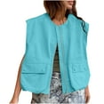 thumbnail image 2 of Ailaofu Womens Short Sleeve Jackets Casual Zip Up Sweatshirt Jackets with Pockets Lightweight Coat Tops, 2 of 7