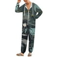 thumbnail image 2 of Demon Slayer Muichiro Tokito Unisex Onesie Pajamas Zipper Jumpsuit Hooded One Piece Sleepwear for Family Mens Womens, 2 of 8