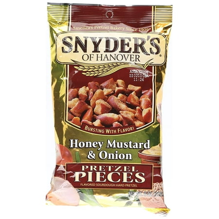 6 PACKS : S-L Snacks National Snyder's of Hanover Pretzel Pieces, Honey Mustard and Onion , 8.0