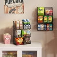 thumbnail image 3 of 3 Tier Large Stackable Snack Organizer - Versatile Wall Mounted Wire Storage Basket with Divider for Candy Chip Cans Bars - Ideal for Pantry Office Home, 3 of 5
