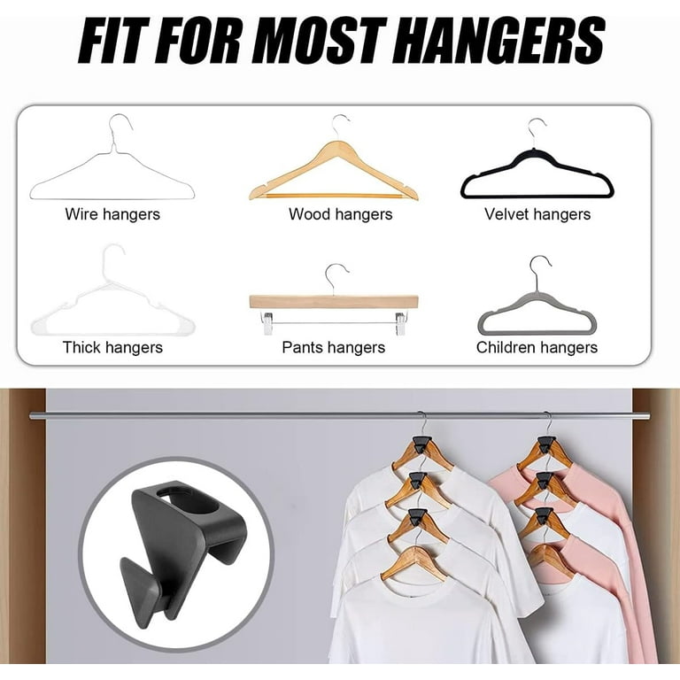 New Space Triangles AS-SEEN-ON-TV Premium Hanger Connector Hooks, 12Pcs Space  Saving Hanger Hooks for Organizer Closet, Heavy Duty Cascading Clothes Hanger  Hooks Fits All Types of Hangers, 2 in. 