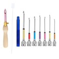 thumbnail image 1 of Abbracc 9 Pieces DIY Punch Embroidery Kit Accessories Wooden Handle Craft Tool Knitting, 1 of 9