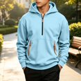 thumbnail image 2 of Frnrwgo Boys Hoodie 5-15Y Fleece Lined Half Zip Heavyweight Pullover Sweatshirt for Fall Winter, 2 of 10
