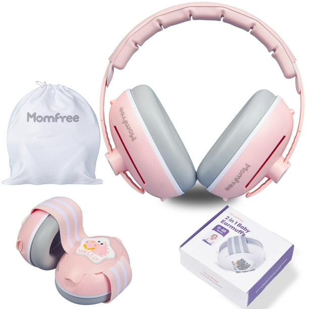 Orejeras Momfree 2 en 1 para Bebé, Reducción de Ruido 0-48 Meses