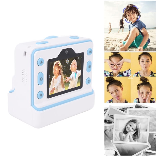 Cámara De Impresión Instantánea Para Niños, Doble Cámara Delantera Y Trasera De 48mp, Con 3 Rollos De Papel De Impresión, Cámara De Impresión Térmica De Pantalla Alta
