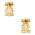 thumbnail image 1 of Yuarrent Modern Crystal Ceiling Light Flush for Aisle Entryway Hallway 2piezas Estilo A, 1 of 1