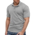 thumbnail image 3 of Cathalem Men Polo Shirt Work Out Polo Shirt Short Sleeve Quick Dry Performance Golf Shirt Regular Fit T-Shirt(Gray,XL), 3 of 4